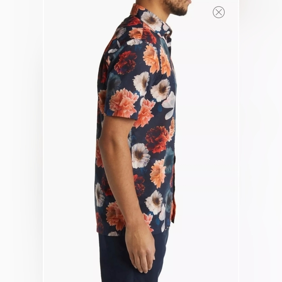 Big On-Point Short Sleeve Organic Cotton Button-Up Shirt. Good Man. - Picture 8 of 10